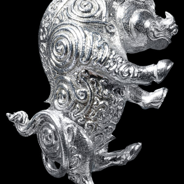 หมูเก้าเก เนื้อโลหะขาวสตางค์รูโบราณ - Image 3