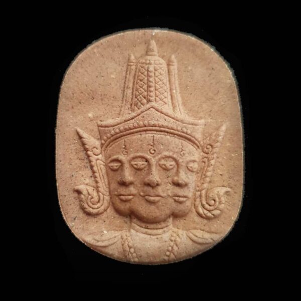 พระพรหมกินทองเนื้อผง ฝังตะกรุดเงิน